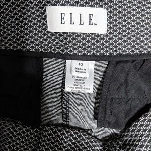 Elle. Dress pants. White & Black pattern